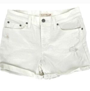 Levi's Women's White Mid Length Denim Jean Shorts Size 32